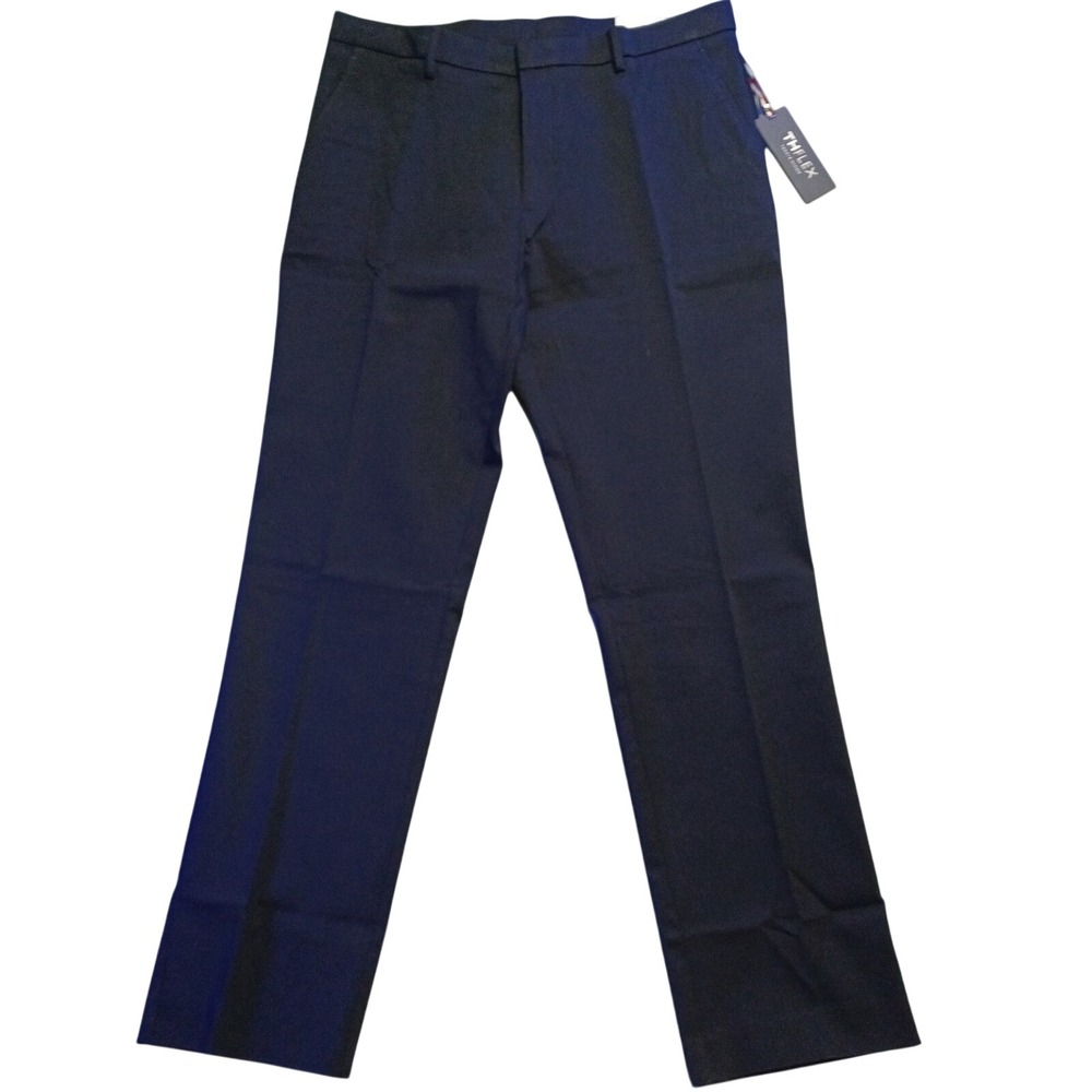 Tommy Hilfiger Mens TH Flex Tate-TH Navy Blue Stretch Dress Pants 36W x 32L NEW